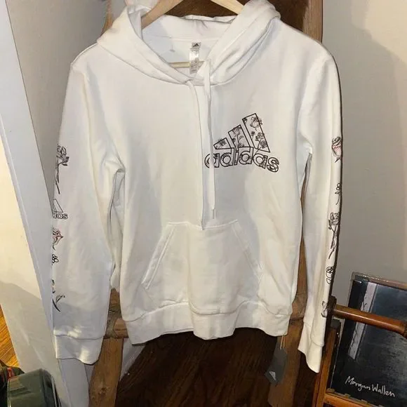 Adidas floral hoodie womens outlet